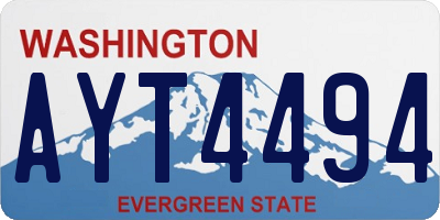 WA license plate AYT4494