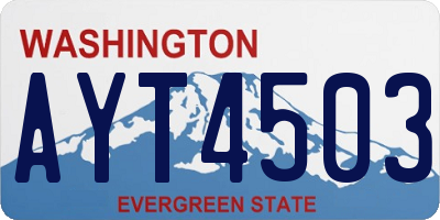 WA license plate AYT4503