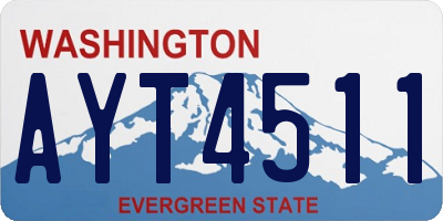 WA license plate AYT4511