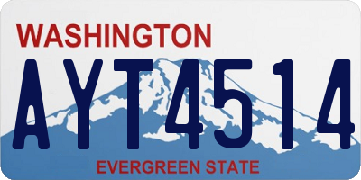 WA license plate AYT4514