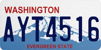 WA license plate AYT4516