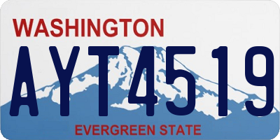WA license plate AYT4519