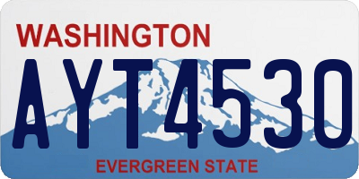 WA license plate AYT4530