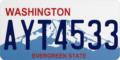 WA license plate AYT4533