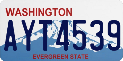WA license plate AYT4539