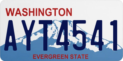 WA license plate AYT4541