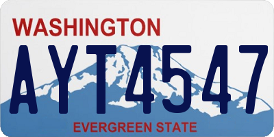 WA license plate AYT4547