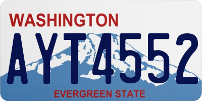 WA license plate AYT4552