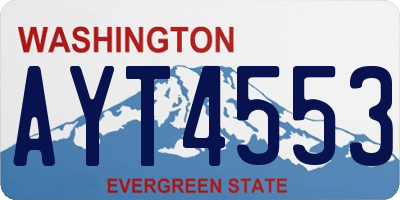 WA license plate AYT4553
