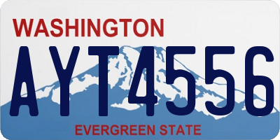 WA license plate AYT4556