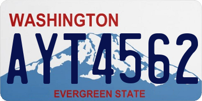 WA license plate AYT4562