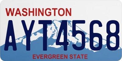 WA license plate AYT4568