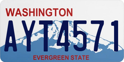 WA license plate AYT4571