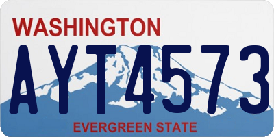 WA license plate AYT4573