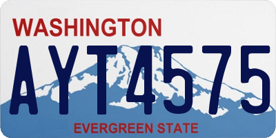 WA license plate AYT4575