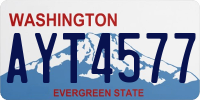 WA license plate AYT4577