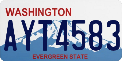 WA license plate AYT4583