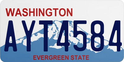 WA license plate AYT4584