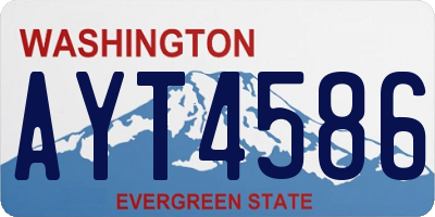 WA license plate AYT4586