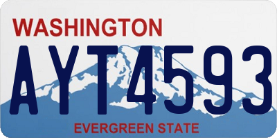 WA license plate AYT4593