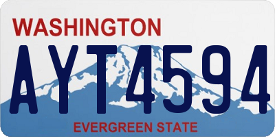 WA license plate AYT4594