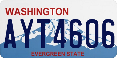 WA license plate AYT4606