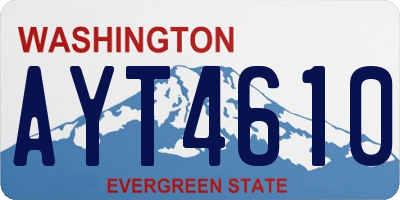 WA license plate AYT4610