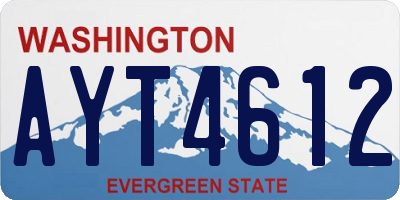 WA license plate AYT4612