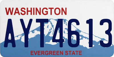 WA license plate AYT4613