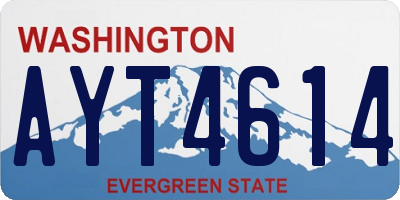 WA license plate AYT4614
