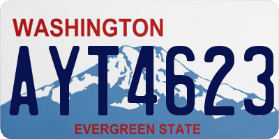 WA license plate AYT4623