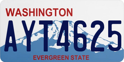 WA license plate AYT4625