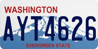 WA license plate AYT4626