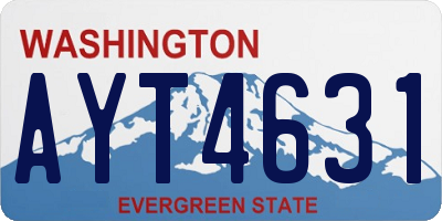 WA license plate AYT4631