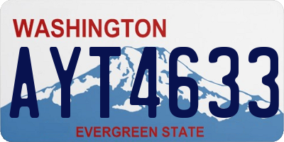 WA license plate AYT4633