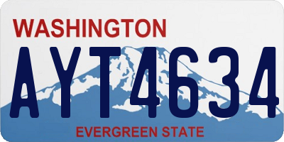 WA license plate AYT4634
