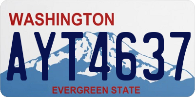WA license plate AYT4637
