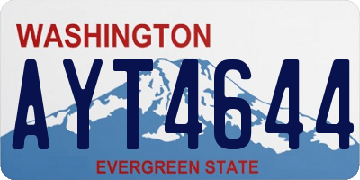 WA license plate AYT4644