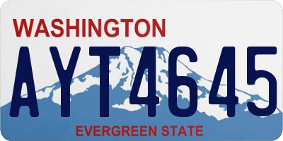 WA license plate AYT4645