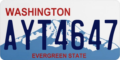 WA license plate AYT4647