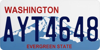 WA license plate AYT4648