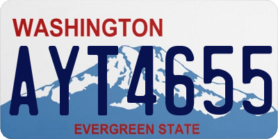 WA license plate AYT4655