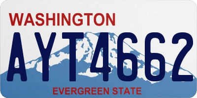 WA license plate AYT4662