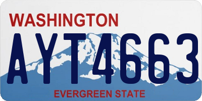 WA license plate AYT4663