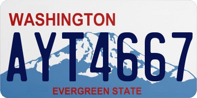 WA license plate AYT4667