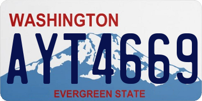 WA license plate AYT4669