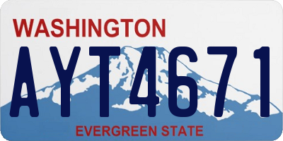 WA license plate AYT4671