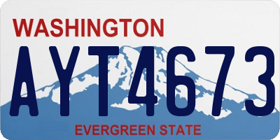 WA license plate AYT4673