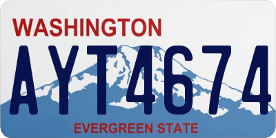 WA license plate AYT4674