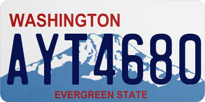 WA license plate AYT4680